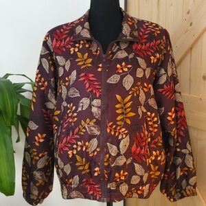 Vintage SILK XPOSURE size‎ PM women's 100% silk lightweight bomber jacket